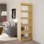 Solid pine wood shelf/divider for spaces 60x35x167 cm by vidaXL, Bookcases and shelves - Ref: Foro24-810874, Price: 98,74 €, ...