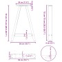 Patas para mesa de comedor en forma de A (2 unidades), antracita, 50 x (72-73) cm, acero | Foro24.es | Tu tienda online para hogar, jardín y más Foro24.es