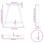 Patas para mesa de comedor en forma de A (2 unidades), color negro, 70 x (72-73) cm, acero von , Tischbeine - Ref: Foro24-401...