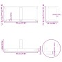 Patas para mesa de centro en forma de T (2 unidades), color negro, 70 x 25 x (30-31) cm, acero | Foro24.es | Tu tienda online para hogar, jardín y más Foro24.es