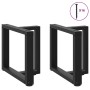 Patas para mesa de centro en forma de T (2 unidades), color negro, 50 x 25 x (42-43) cm, acero von , Tischbeine - Ref: Foro24...