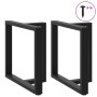 Patas para mesa de comedor en forma de T (2 unidades), color negro, 70 x 35 x (72-73) cm, acero by , Table legs - Ref: Foro24...