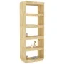 Solid pine wood shelf/divider for spaces 60x35x167 cm by vidaXL, Bookcases and shelves - Ref: Foro24-810874, Price: 98,74 €, ...