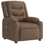 Sillón reclinable con masaje de tela marrón by , Armchairs - Ref: Foro24-4019930, Price: 238,31 €, Discount: %