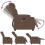 Sillón reclinable con masaje de tela marrón by , Armchairs - Ref: Foro24-4019930, Price: 238,31 €, Discount: %