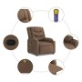 Sillón reclinable con masaje de tela marrón by , Armchairs - Ref: Foro24-4019930, Price: 238,31 €, Discount: %