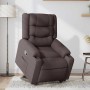 Sillón reclinable elevable tela marrón oscuro | Foro24.es | Tu tienda online para hogar, jardín y más Foro24.es