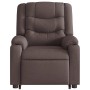 Sillón reclinable elevable tela marrón oscuro | Foro24.es | Tu tienda online para hogar, jardín y más Foro24.es