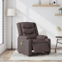 Sillón reclinable de masaje eléctrico tela marrón oscuro by , Armchairs - Ref: Foro24-3310256, Price: 291,25 €, Discount: %