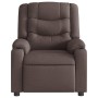 Sillón reclinable de masaje eléctrico tela marrón oscuro by , Armchairs - Ref: Foro24-3310256, Price: 291,25 €, Discount: %