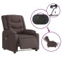 Sillón reclinable de masaje eléctrico tela marrón oscuro by , Armchairs - Ref: Foro24-3310256, Price: 291,25 €, Discount: %