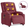 Sillón de masaje reclinable eléctrico tela rojo tinto by , Armchairs - Ref: Foro24-3310254, Price: 274,86 €, Discount: %