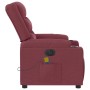 Sillón de masaje reclinable eléctrico tela rojo tinto by , Armchairs - Ref: Foro24-3310254, Price: 274,86 €, Discount: %