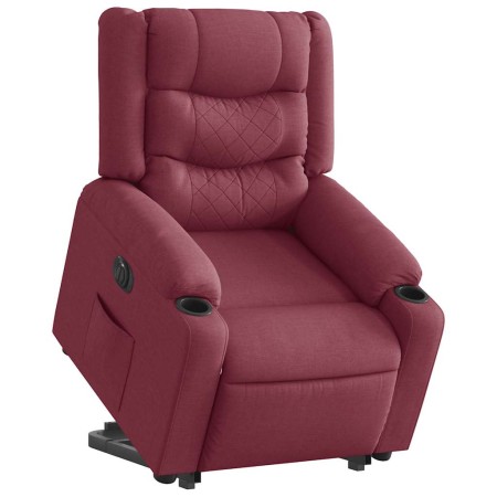 Sillón eléctrico reclinable elevable de tela rojo tinto | Foro24.es | Tu tienda online para hogar, jardín y más Foro24.es