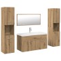 Juego de muebles baño 5 piezas madera ingeniería roble artisan by , Bathroom furniture - Ref: Foro24-3328920, Price: 487,98 €...
