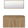 Juego de muebles baño 5 piezas madera ingeniería roble artisan by , Bathroom furniture - Ref: Foro24-3328920, Price: 487,98 €...