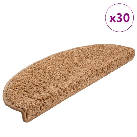Alfombrilla escalera 30 uds beige 65x21x4 cm de , Alfombrillas para escalones - Ref: Foro24-3365814, Precio: 198,60 €, Descue...