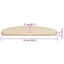 Alfombrilla escalera 30 uds color crema 65x21x4 cm von , Treppenmatten - Ref: Foro24-3365816, Preis: 175,41 €, Rabatt: %