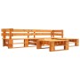 Muebles de palets de jardín con cojines arena 4 piezas madera by , Garden sets - Ref: Foro24-277458, Price: 386,12 €, Discoun...