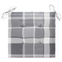 Sillas de jardín 2 uds madera de teca y cojines a cuadros gris by , Garden chairs - Ref: Foro24-3063266, Price: 213,07 €, Dis...
