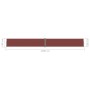 Braune einziehbare Seitenmarkise 140x1200 cm von vidaXL, Sonnenschirme - Ref: Foro24-318063, Preis: 112,15 €, Rabatt: %