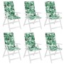 Cojines silla respaldo alto 6 uds tela Oxford estampado hojas von , Kissen für Stühle und Sofas - Ref: Foro24-361912, Preis: ...