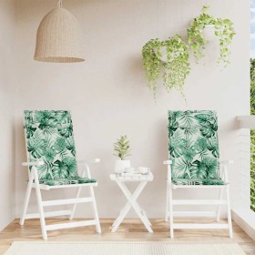 Cojines silla respaldo alto 2 uds tela Oxford estampado hojas von , Kissen für Stühle und Sofas - Ref: Foro24-361910, Preis: ...