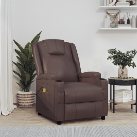 Sillón de masaje cuero sintético marrón by , Electric massage chairs - Ref: Foro24-321313, Price: 216,44 €, Discount: %