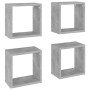 Estantes cubo de pared 4 unidades gris hormigón 26x15x26 cm von , Regale und Regale - Ref: Foro24-807038, Preis: 35,83 €, Rab...