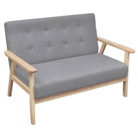 Sofá de 2 plazas de tela gris claro de , Sofás - Ref: Foro24-242226, Precio: 237,37 €