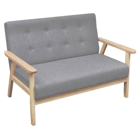 Sofá de 2 plazas de tela gris claro | Foro24.es | Tu tienda online para hogar, jardín y más Foro24.es