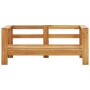 Sofá de jardín con cojín madera de acacia blanco crema 140 cm by , Modular outdoor sofas - Ref: Foro24-47273, Price: 314,31 €...