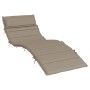 Cojín de tumbona de tela Oxford gris taupe 180x60x4 cm von , Kissen für Stühle und Sofas - Ref: Foro24-361860, Preis: 37,52 €...
