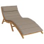 Cojín de tumbona de tela Oxford gris taupe 180x60x4 cm von , Kissen für Stühle und Sofas - Ref: Foro24-361860, Preis: 37,52 €...