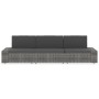 Sofá seccional de 3 plazas de ratán sintético gris by , Modular outdoor sofas - Ref: Foro24-49526, Price: 341,49 €, Discount: %