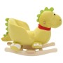 Dragón balancín de peluche con respaldo verde lima 60x32x53 cm de , Juguetes para mecerse y balancearse - Ref: Foro24-80225, ...