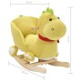 Dragón balancín de peluche con respaldo verde lima 60x32x53 cm de , Juguetes para mecerse y balancearse - Ref: Foro24-80225, ...