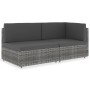 Sofá seccional de 2 plazas de ratán sintético gris by , Modular outdoor sofas - Ref: Foro24-49524, Price: 216,09 €, Discount: %