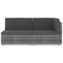 Sofá seccional de 2 plazas de ratán sintético gris by , Modular outdoor sofas - Ref: Foro24-49524, Price: 216,09 €, Discount: %