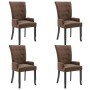 Sillas de comedor con reposabrazos 4 unidades tela marrón von , Essstühle - Ref: Foro24-276912, Preis: 501,94 €, Rabatt: %