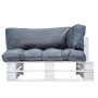 Sofá de jardín de palets cojines color gris madera de pino by , Outdoor sofas - Ref: Foro24-277381, Price: 158,44 €, Discount: %