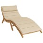 Cojín de tumbona de tela Oxford beige 180x60x4 cm von , Kissen für Stühle und Sofas - Ref: Foro24-361855, Preis: 43,75 €, Rab...