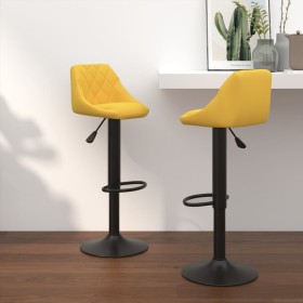 Taburetes de cocina 2 unidades terciopelo amarillo mostaza by , Kitchen stools - Ref: Foro24-335356, Price: 141,61 €, Discoun...