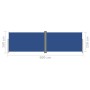 Retractable blue side awning 160x600 cm by vidaXL, Umbrellas - Ref: Foro24-317998, Price: 96,16 €, Discount: %