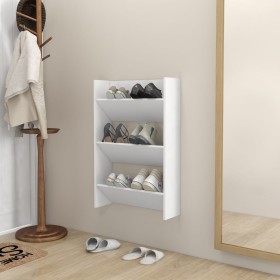 Zapatero de pared madera contrachapada blanco 60x18x90 cm by , Shoe racks and shoe organizers - Ref: Foro24-806759, Price: 53...