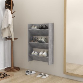 Zapatero de pared madera contrachapada gris