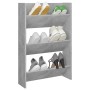 Zapatero de pared madera contrachapada gris hormigón 60x18x90cm von , Schuhregale und Schuhorganisatoren - Ref: Foro24-806767...