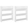 Zapateros de pared 2 uds madera contrachapada blanco 80x18x90cm by , Shoe racks and shoe organizers - Ref: Foro24-806778, Pri...