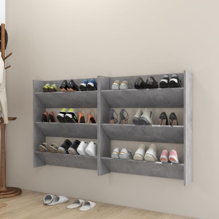 Zapateros de pared 2 uds contrachapada gris hormigón 80x18x90cm | Foro24.es | Tu tienda online para hogar, jardín y más Foro24.es