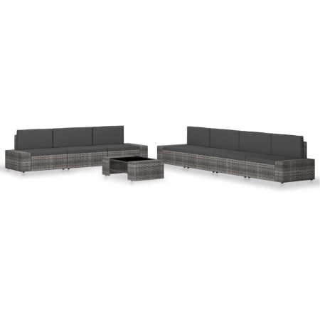 Juego de muebles de jardín 8 piezas ratán sintético gris by , Garden sets - Ref: Foro24-3054603, Price: 736,68 €, Discount: %